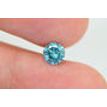 Fancy Blue Round Diamond 0.73 Carat VS2 5.66X5.62MM