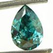 Pear Shape Diamond Fancy Greenish Blue 0.73 Carat SI2 IGI Certified