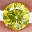 Round Cut Diamond Fancy Yellow Color 0.94 Carat SI1