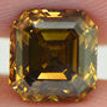 2 Carat  Asscher Diamond Fancy Brown Color VVS2