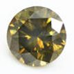 Round Diamond Fancy Champagne Color 2.61 Carat SI1