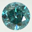 Fancy Blue Diamond Loose Round Shape SI2 Natural Enhanced Polished 0.70 Carat