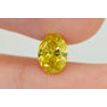 Oval Cut Diamond Fancy Yellow IGI Certified 1.01 Carat SI1