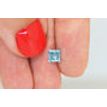 Blue Princess Diamond Certified 1.01 Carat SI2
