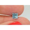 Blue Princess Diamond Certified 1.01 Carat SI2