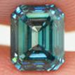 Emerald Cut Diamond Fancy Blue Color 1.01 Carat VS2