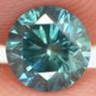 Loose Diamond 0.55 Carat Round Cut Fancy Green Color Enhanced SI1 Certified 5.11X5.06 MM For Engagement Ring