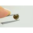 Heart Shape Diamond Fancy Yellow Brown 1.02 Carat SI2 GIA Certificate
