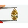 Pear Shape Diamond Natural Dark Yellowish Brown 1.01 Carat GIA Certified