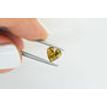 Heart Diamond Fancy Brownish Yellow Color 1 Carat SI1