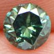 Loose Round Shape Diamond Fancy Green 0.59 Carat Enhanced VS2 Certified For Ring