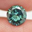 Loose Green Diamond Round Shaped Fancy Color 0.56 Carat SI1 Enhanced Certified