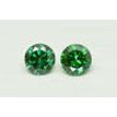 Round Diamond Pair Green Color VS1/2 0.44 TCW
