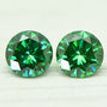 Diamond Pair Round Shape Green Color VS1/2 0.44 TCW