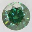 Round Cut Diamond Fancy Blue Green 0.34 Carat I1 IGI Certificate