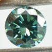 Fancy Green Round Shaped Natural Diamond 0.45 VS1 Certified 4.85X4.75 MM