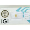 Oval Cut Diamond Fancy Brown Yellow Color 0.61 Carat SI1 IGI Certificate