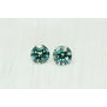 Round Cut Diamond Pair Green Color 1/2 Carat VS1 4.10MM