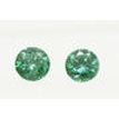 Round Cut Diamond Pair Fancy Green Color VS2 0.48 TCW