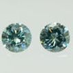 Round Diamond Pair Fancy Green  VS1 0.50 TCW