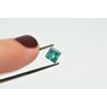 Princess Shape Diamond Fancy Turquoise Color I1 Loose One Carat Enhanced Real