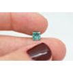 Princess Shape Diamond Fancy Turquoise Color I1 Loose One Carat Enhanced Real