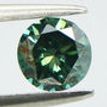 Loose Round Shape Diamond Fancy Green 0.59 Carat Enhanced VS2 Certified For Ring
