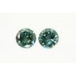 Round Diamond Matching Pair Fancy Green VS2 0.69 TCW