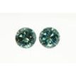 Round Diamond Matching Pair Fancy Green VS2 0.69 TCW