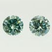 Round Diamond Pair Fancy Turquoise VS1 0.56 TCW