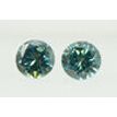 Round Cut Diamond Pair Fancy Turquoise VS1/2 0.58 TCW