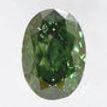 Oval Cut Diamond Fancy Green Color 0.55 Carat SI2 IGI Certificate