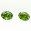 Oval Diamond Pair Fancy Green 1.02 TCW VS1