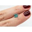 Loose Princess Diamond Fancy Turquoise Color I1 Enhanced 1.12 Carat Real Certify