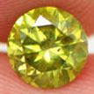 Loose Round Diamond Fancy Greenish Yellow 0.75 Carat SI1
