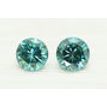 Green Round Diamond Matching Pair VS2-SI1 0.79 TCW
