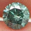Loose Turquoise Diamond Fancy Color Round Cut Natural Enhanced 0.71 Carat I1