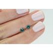 Round Cut Diamond Pair Fancy Turquoise VS1 0.57 TCW