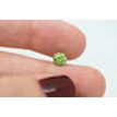 Round Shape Diamond Loose Greenish Yellow 0.72 Carat SI2 Enhanced For Wedding