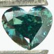 Heart Diamond Fancy Turquoise Color 0.75 Carat VVS2