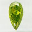 Pear Shape Diamond Fancy Green 0.52 Carat SI2 IGI Certificate