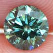 Loose Round Shape Fancy Green Diamond 0.72 Carat SI1