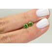 Round Cut Diamond Pair Fancy Green VS2 0.71 TCW