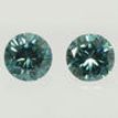 Round Diamond Pair 0.84 TCW Fancy Turquoise VS1/VS2