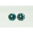 Round Shape Diamond Pair Fancy Green Color Loose Natural Enhanced VS1 0.84 TCW