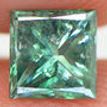 Loose Fancy Greenish Blue Princess Diamond 0.75 Carat SI3