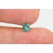 Loose Fancy Greenish Blue Princess Diamond 0.75 Carat SI3