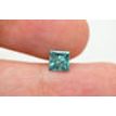 Fancy Turquoise Princess Diamond Loose 0.96 Carat I1