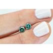 Loose Matching Pair Fancy Green Round Shape Real Diamonds 0.72 Carat VS2/SI1 4.40mm