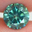 Loose Round Shape Diamond Fancy Green Color 1.01 Carat SI1 Certified Enhanced